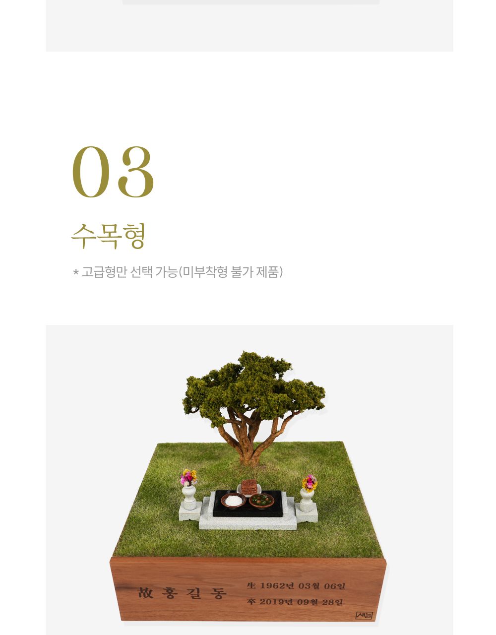 새늘 작품 03 수목형 — 고급형만 선택 가능